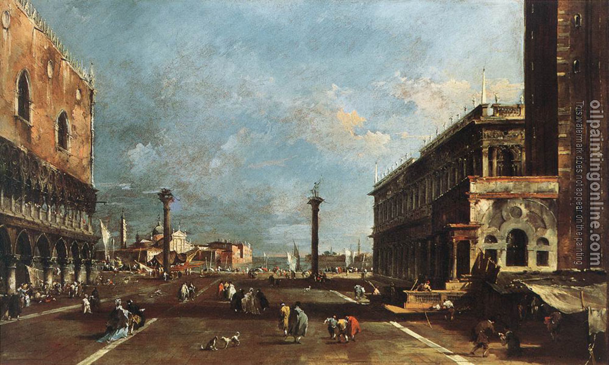 Francesco Guardi - View of Piazzetta San Marco towards the San Giogio Maggiore